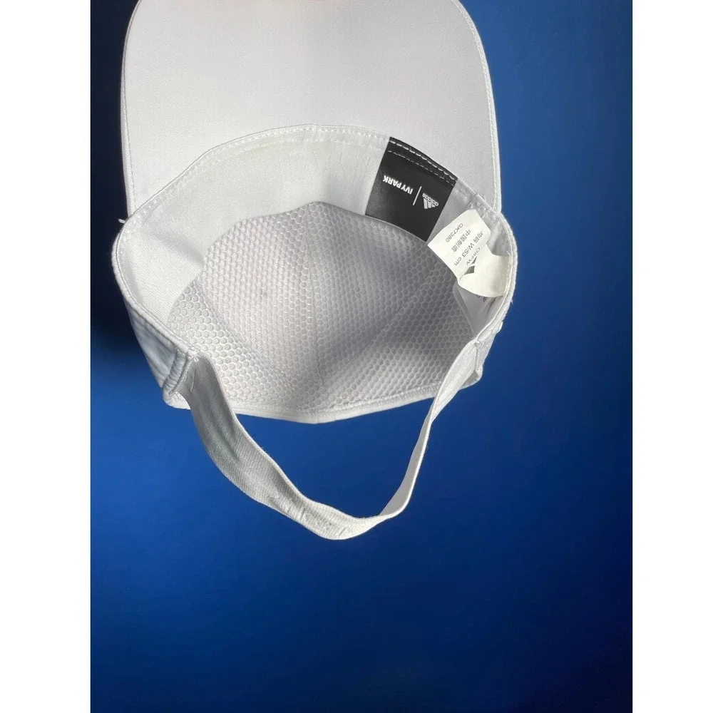 Rare IVY PARK Adidas White Three Stripe Visor Cap Hat